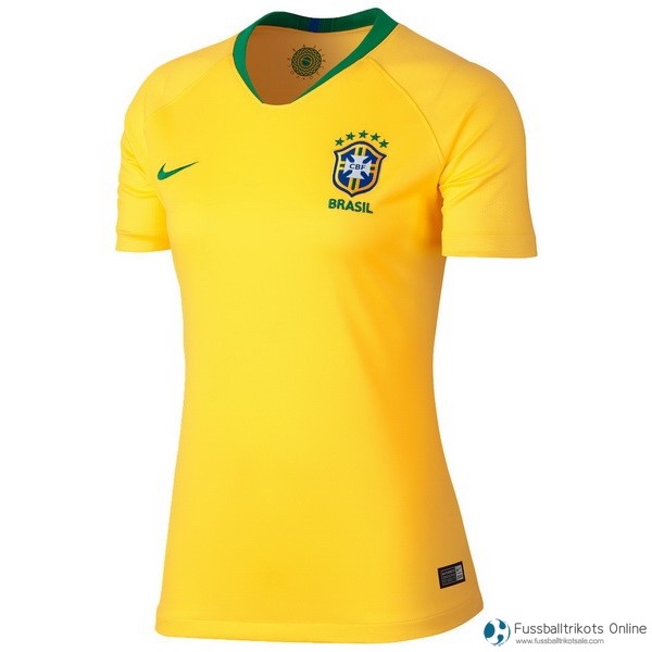 Brasilien Trikot Heim Damen 2018 Gelb Fussballtrikots Günstig